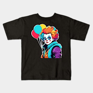 Clown Halloween Illustration Kids T-Shirt